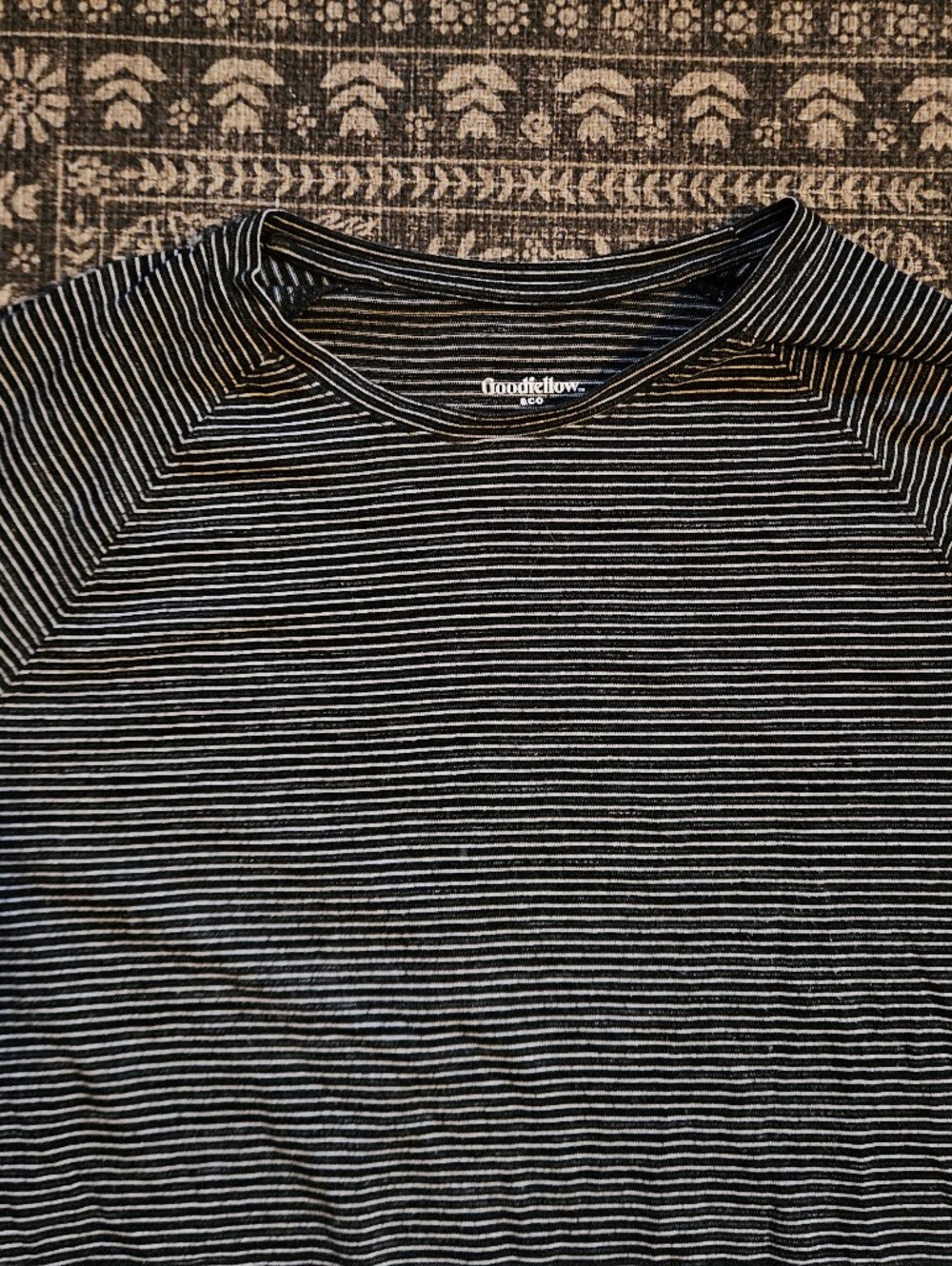 Goodfellow & Co Black and White Striped Long Sleeve Tee